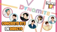 Fortnite: concierto de BTS en directo; Dynamite con coreografía