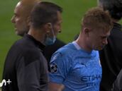 Hiela el alma: el golpazo de De Bruyne, cómo se fue llorando al vestuario y su abrazo con Lillo