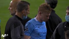 Hiela el alma: el golpazo de De Bruyne, cómo se fue llorando al vestuario y su abrazo con Lillo