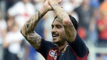 Mauricio Pinilla anot&oacute; el tanto del triunfo sobre Lazio en el Luigis Ferraris.