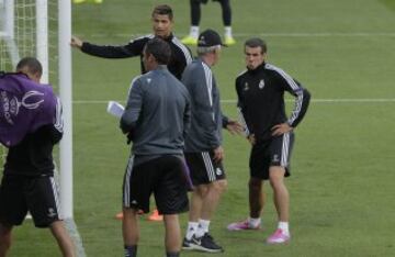 El Madrid ya entrena en Cardiff