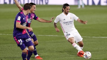 Isco durante un partido con el Real Madrid frente al Valladolid.