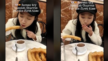 La reacción de una coreana tras probar los churros con chocolate por primera vez