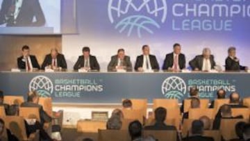 Un momento de la presentación de la Champions de la FIBA.