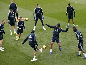El frío en Madrid estuvo presente durante el entrenamiento