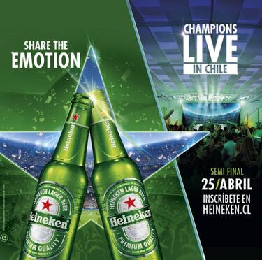 Live in Chile: Heineken invita a vivir lo mejor de la Champions y la música para las semifinales