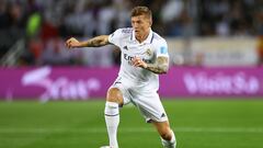 Kroos durante la final del Mundial de Clubes frente al Al Hilal  en el estadio Prince Moulay Abdellah, en Marruecos.