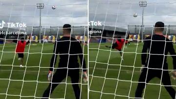 Ansu Fati breaks the Internet with incredible bicycle kick in Barcelona training