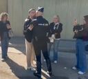 El emotivo homenaje de la Policía Nacional al padre de Carvajal el día de su jubilación
