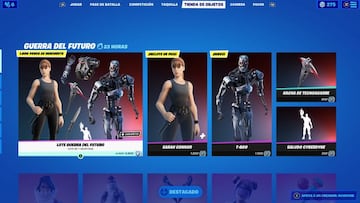 El contenido de Terminator en Fortnite est&aacute; en la secci&oacute;n &quot;Guerra del Futuro&quot; de la tienda