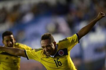 Colombia celebra el único gol de Colombia.