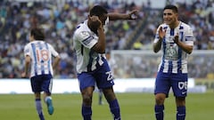 Óscar Murillo marca de cabeza en el empate de Pachuca