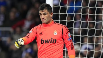 Adán con el Real Madrid.