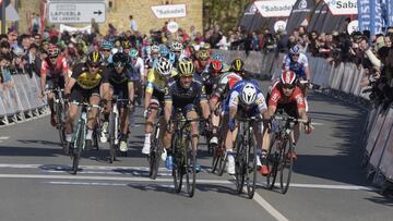 Albasini, en el sprint de Elciego