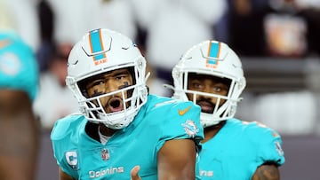 CINCINNATI, OHIO - SEPTEMBER 29: Quarterback Tua Tagovailoa #1 of the Miami Dolphins reacts after a play during the 1st half of the game against the Cincinnati Bengals at Paycor Stadium on September 29, 2022 in Cincinnati, Ohio.   Andy Lyons/Getty Images/AFP