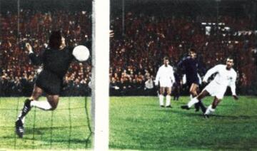 Gol de Zoco en el partido de Copa de Europa de 1964 entre el Zurich y el Real Madrid. Zoco logra el 0-2 tras un avance por el centro y acertado remate 