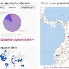 Mapa de casos y muertes por coronavirus por departamentos en Colombia: hoy, 9 de abril