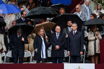 Alberto Núñez Feijóo, presidente del Partido Popular, durante el Desfile de las Fuerzas Armadas.