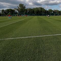 Florentino Pérez en el centro de entrenamiento de Montreal