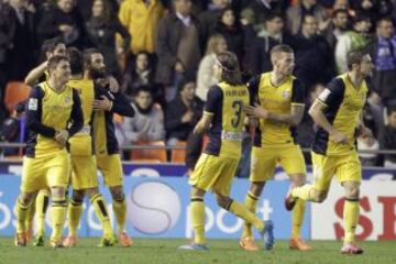 Alegría del equipo rojiblanco.