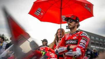 Pecco Bagnaia sobre la Ducati de MotoGP.