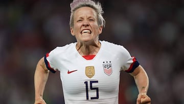 Rapinoe celebra uno de sus cinco goles en este Mundial, en el que ha sido decisiva.