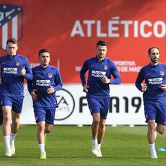 El Atlético de Madrid se entrenó de nuevo sin Diego Costa