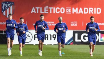 El Atlético de Madrid se entrenó de nuevo sin Diego Costa