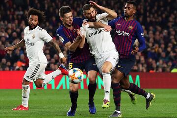 Lenglet, Benzema y Semedo