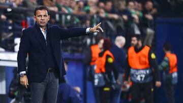 Head coach of Villarreal CF Javi Calleja during UEFA Europa League soccer match Group G between Villarreal CF vs Rapid Wien at La Ceramica Stadium on October 25, 2018.