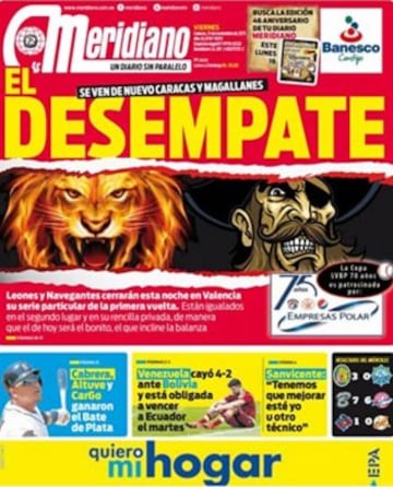 Portadas de la prensa mundial