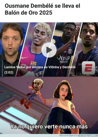Los mejores memes del Balón de Oro 2025