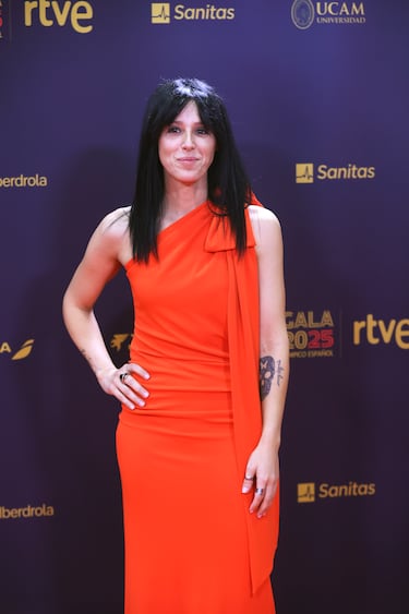 La exgimnasta Tania Lamarca a su llegada a la Gala del Comité Olímpico Español.