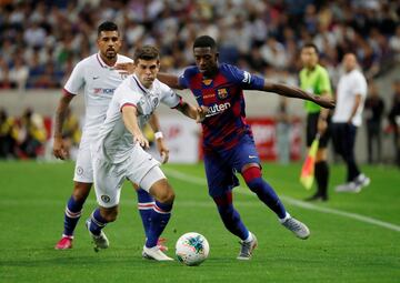 Ousmane Dembele, Christian Pulisic y Emerson Palmieri 