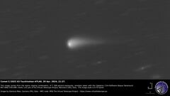 Imagen del cometa C/2023 A3 capturada remotamente con la unidad robótica Celestron C14