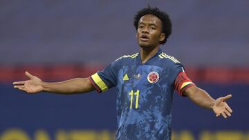 Cuadrado disput&oacute; seis partidos por la copa Am&eacute;rica en los que marc&oacute; un gol y una asistencia.