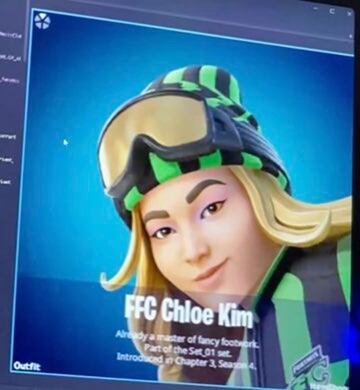 Nueva skin de Chloe Kim con equipaci&oacute;n de f&uacute;tbol