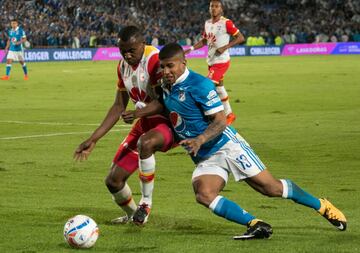 Partido de ida de la Final Liga Águila 2017-II en el estadio El Campín. Millonarios ganó 1-0 a Santa Fe.