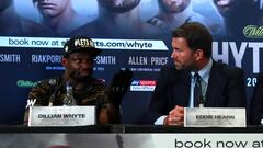 Dillian Whyte y Eddie Hearn.