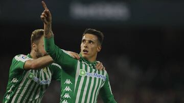 Tello celebra su gol. 