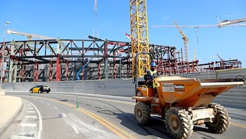 The current status of the Spotify Camp Nou works in Barcelona, Spain, on August 23, 2024. (Photo by Joan Valls/Urbanandsport/NurPhoto via Getty Images)