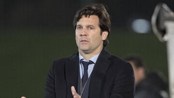 Santiago Solari, entrenador del Castilla. 