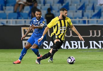 Karim Benzema en un partido de la Saudi Pro League contra el Al Hilal.