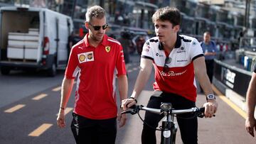 Vettel y Leclerc.