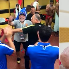 La celebración de Maradona por ver cerca su ascenso