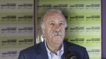 Vicente del Bosque en un encuentro con los participantes en el Campus que lleva su nombre, hoy en Salamanca.
