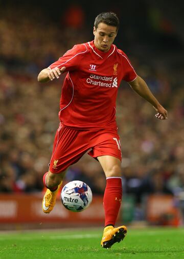 El defensa chinchonense salío del equipo rojiblanco para fichar por el Liverpool en la temporada 2014-15.