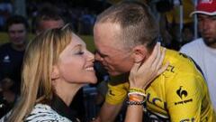 Chris Froome y su mujer Michelle Cound.
