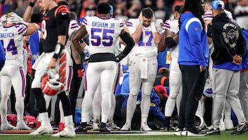 Play has been suspended at least for the night after Damar Hamlin collapsed on the field on Monday Night’s game between the Bills and the Bengals.