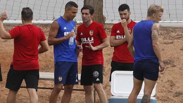 Entrenamiento del Valencia.